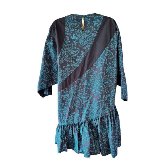 Rhode Cotton Ruffle Hem Dress in Black & Green NWT Size Small - Picture 2 of 3